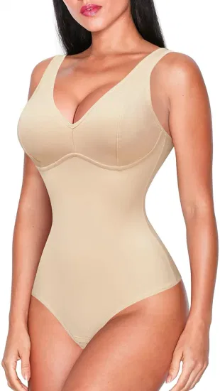 여성 허리 트레이너 Shapewear 슬림 바디 셰이퍼 섹시한 딥 브이 넥 끈 팬티 바디 슈트 Tummy Control Jumpsuit Tops